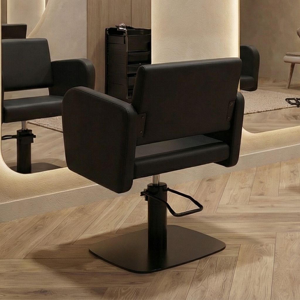 ZARA styling chair professional salon furniture side view detailed product photography